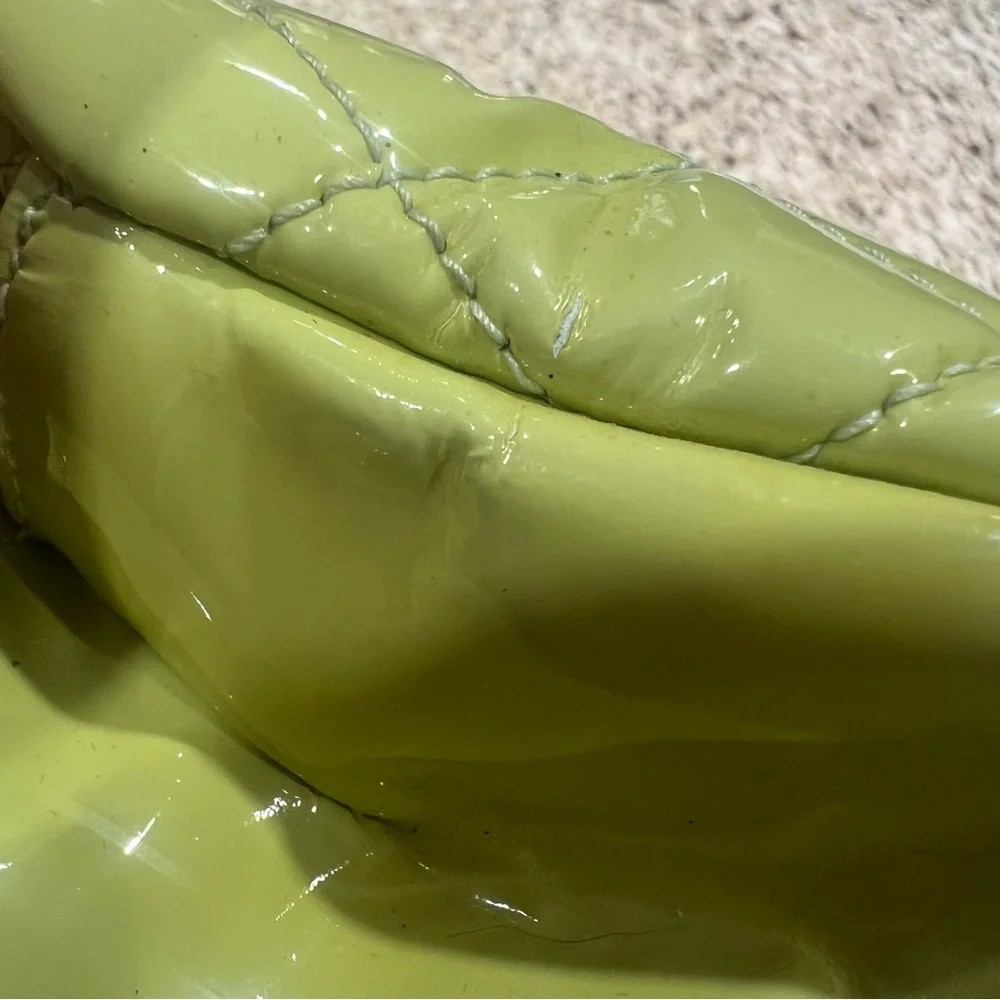 CHANEL Quilted Green Patent Leather Just Mademoiselle Shoulder Bag - Picture 10 of 16